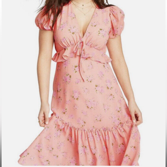 LoveShackFancy x Target FLEUR Dress PINK MELON Floral Size 4 - Picture 2 of 7